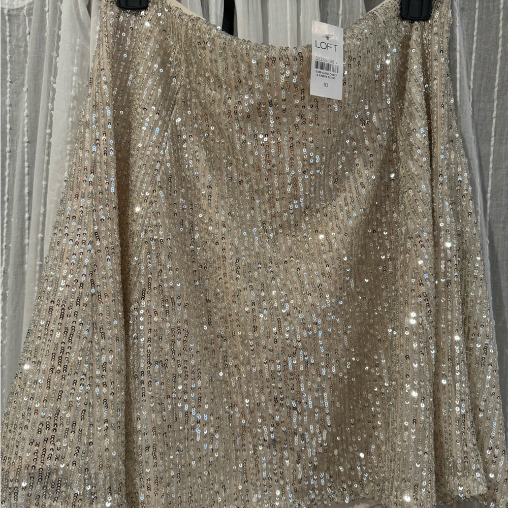 ann taylor loft sequin skirt